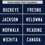 Custom Navy Royal Vertical Width Stripe Gradient Fashion Personalized Team Football Jersey