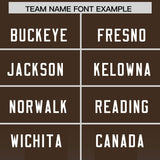 Custom Brown Powder Blue Vertical Width Stripe Gradient Fashion Personalized Team Football Jersey