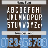 Custom Brown Powder Blue Vertical Width Stripe Gradient Fashion Personalized Team Football Jersey