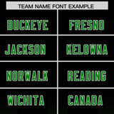 Custom Black Kelly Green Vertical Width Stripe Gradient Fashion Personalized Team Football Jersey