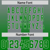 Custom Dark Gray Kelly Green Vertical Width Stripe Gradient Fashion Personalized Team Football Jersey