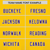 Custom Yellow Purple Vertical Width Stripe Gradient Fashion Personalized Team Football Jersey