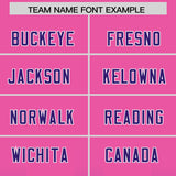 Custom Pink Purple Vertical Width Stripe Gradient Fashion Personalized Team Football Jersey