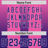 Custom Pink Purple Vertical Width Stripe Gradient Fashion Personalized Team Football Jersey
