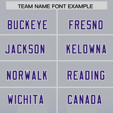 Custom Gray Purple Vertical Width Stripe Gradient Fashion Personalized Team Football Jersey