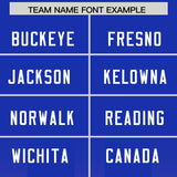 Custom Royal Pink Vertical Width Stripe Gradient Fashion Personalized Team Football Jersey