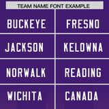 Custom Purple Pink Vertical Width Stripe Gradient Fashion Personalized Team Football Jersey