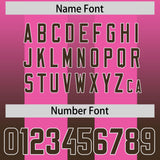 Custom Pink Brown Vertical Width Stripe Gradient Fashion Personalized Team Football Jersey