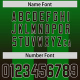 Custom Kelly Green Brown Vertical Width Stripe Gradient Fashion Personalized Team Football Jersey