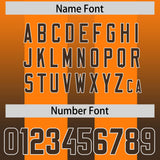 Custom Orange Brown Vertical Width Stripe Gradient Fashion Personalized Team Football Jersey