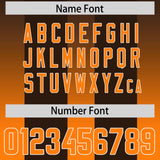 Custom Brown Orange Vertical Width Stripe Gradient Fashion Personalized Team Football Jersey