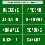 Custom Kelly Green Orange Vertical Width Stripe Gradient Fashion Personalized Team Football Jersey