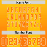 Custom Yellow Orange Vertical Width Stripe Gradient Fashion Personalized Team Football Jersey