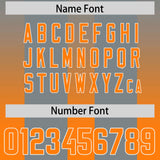 Custom Dark Gray Orange Vertical Width Stripe Gradient Fashion Personalized Team Football Jersey