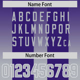 Custom Purple Gray Vertical Width Stripe Gradient Fashion Personalized Team Football Jersey