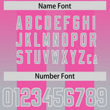 Custom Pink Gray Vertical Width Stripe Gradient Fashion Personalized Team Football Jersey