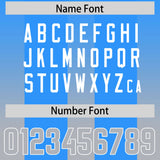 Custom Light Blue Gray Vertical Width Stripe Gradient Fashion Personalized Team Football Jersey