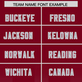 Custom Cardinal Gray Vertical Width Stripe Gradient Fashion Personalized Team Football Jersey