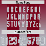 Custom Cardinal Gray Vertical Width Stripe Gradient Fashion Personalized Team Football Jersey
