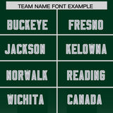 Custom Green Gray Vertical Width Stripe Gradient Fashion Personalized Team Football Jersey