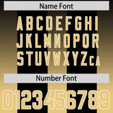 Custom Black Khaki Vertical Width Stripe Gradient Fashion Personalized Team Football Jersey