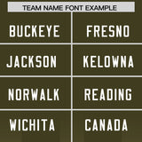 Custom Olive Khaki Vertical Width Stripe Gradient Fashion Personalized Team Football Jersey