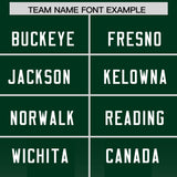 Custom Green Khaki Vertical Width Stripe Gradient Fashion Personalized Team Football Jersey