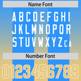 Custom Light Blue Khaki Vertical Width Stripe Gradient Fashion Personalized Team Football Jersey