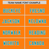 Custom Orange Aqua Vertical Width Stripe Gradient Fashion Personalized Team Football Jersey