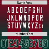 Custom Cardinal Midnight Green Vertical Width Stripe Gradient Fashion Personalized Team Football Jersey