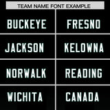 Custom Black Midnight Green Vertical Width Stripe Gradient Fashion Personalized Team Football Jersey