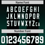 Custom Black Midnight Green Vertical Width Stripe Gradient Fashion Personalized Team Football Jersey