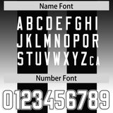 Custom Black White Vertical Width Stripe Gradient Fashion Personalized Team Football Jersey