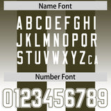 Custom Olive White Vertical Width Stripe Gradient Fashion Personalized Team Football Jersey