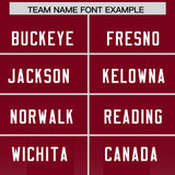 Custom Cardinal White Vertical Width Stripe Gradient Fashion Personalized Team Football Jersey