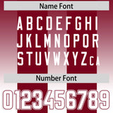 Custom Cardinal White Vertical Width Stripe Gradient Fashion Personalized Team Football Jersey