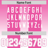 Custom Pink White Vertical Width Stripe Gradient Fashion Personalized Team Football Jersey