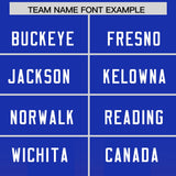 Custom Royal Red Vertical Width Stripe Gradient Fashion Personalized Team Football Jersey