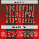 Custom Brown Red Vertical Width Stripe Gradient Fashion Personalized Team Football Jersey