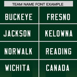 Custom Green Yellow Vertical Width Stripe Gradient Fashion Personalized Team Football Jersey