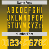 Custom Olive Yellow Vertical Width Stripe Gradient Fashion Personalized Team Football Jersey