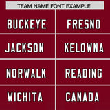 Custom Cardinal Black Vertical Width Stripe Gradient Fashion Personalized Team Football Jersey