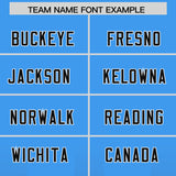 Custom Light Blue Black Vertical Width Stripe Gradient Fashion Personalized Team Football Jersey