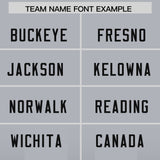 Custom Gray Black Vertical Width Stripe Gradient Fashion Personalized Team Football Jersey