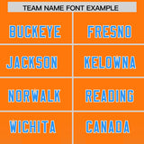 Custom Orange Light Blue Vertical Width Stripe Gradient Fashion Personalized Team Football Jersey