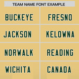 Custom Khaki Green Vertical Width Stripe Gradient Fashion Personalized Team Football Jersey