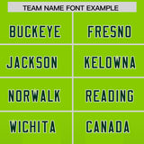 Custom Neon Green Green Vertical Width Stripe Gradient Fashion Personalized Team Football Jersey