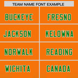 Custom Orange Kelly Green Vertical Width Stripe Gradient Fashion Personalized Team Football Jersey