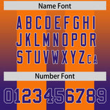 Custom Orange Purple Vertical Width Stripe Gradient Fashion Personalized Team Football Jersey