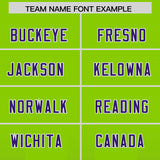 Custom Neon Green Purple Vertical Width Stripe Gradient Fashion Personalized Team Football Jersey